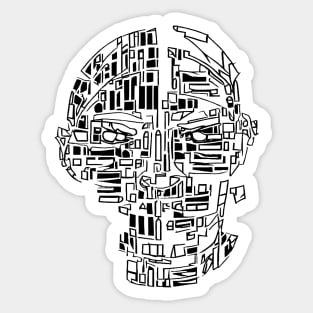 Surreal Futuristic Sci-fi Art Portrait Sticker